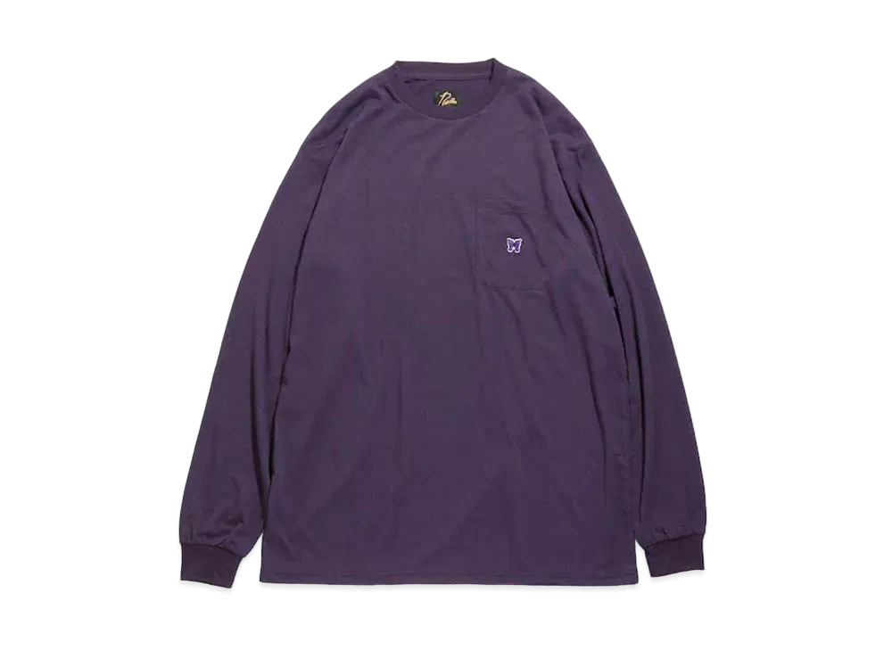 Needles L/S CREW NECK TEE - POLY JERSEY "Egg Plant"