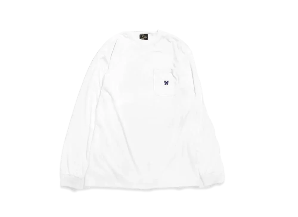 Needles L/S CREW NECK TEE - POLY JERSEY "White"
