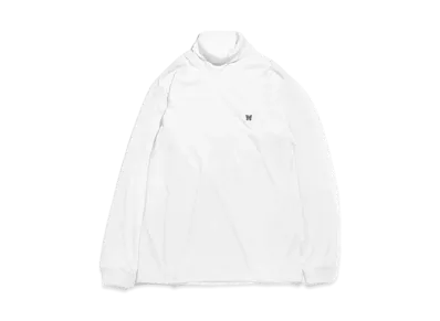 Needles L/S MOCK NECK TEE - POLY JERSEY "White"