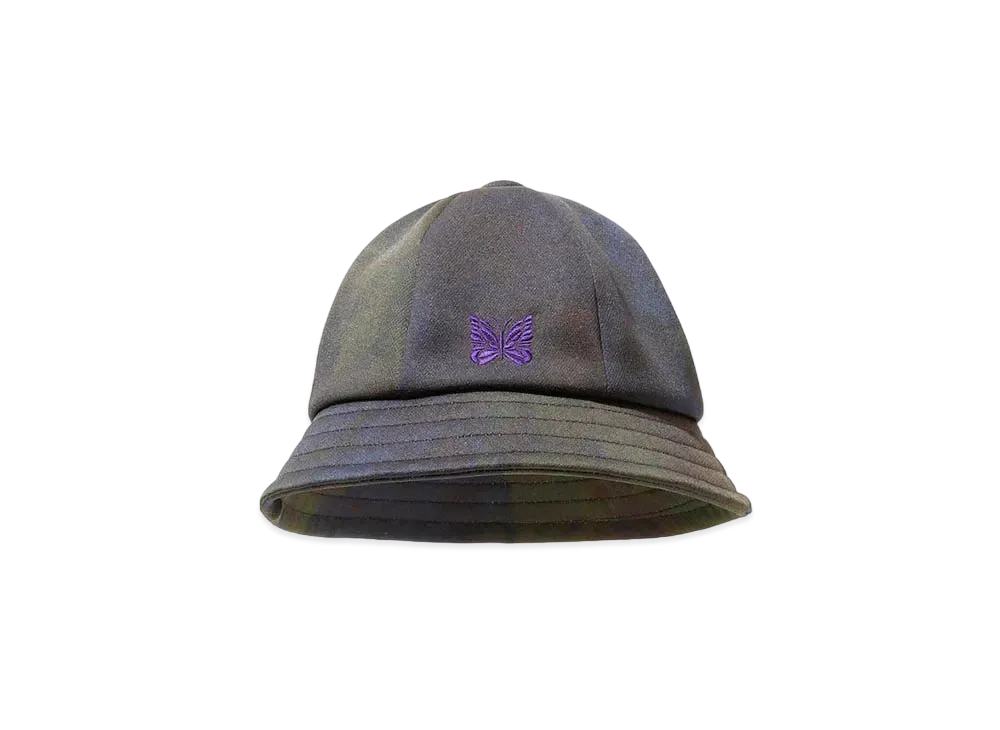 Needles BERMUDA HAT - POLY SMOOTH / UNEVENDYE PRINTED "Egg Plant"
