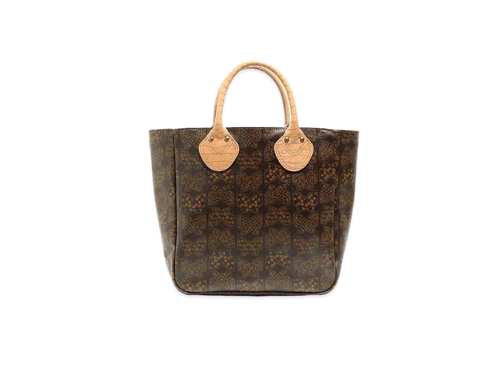 Needles LTHR. HANDLE SAMLL TOTE - PAPILLON PVC "Brown"