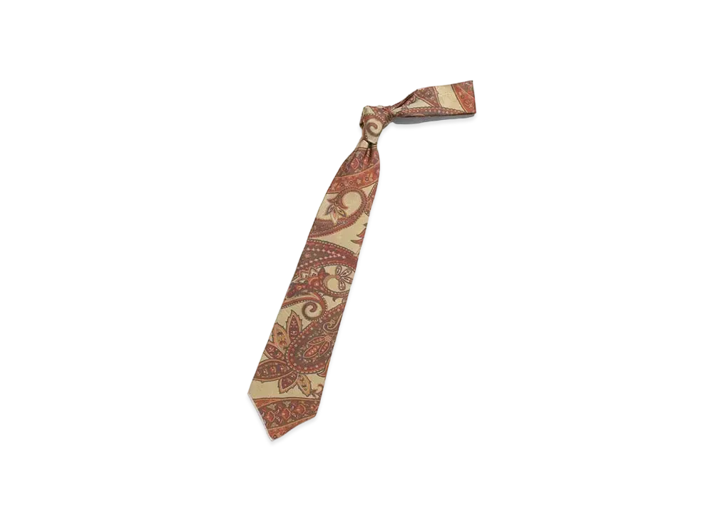 Needles NECK TIE - SILK TWILL / PAISLEY PT. "Khaki"