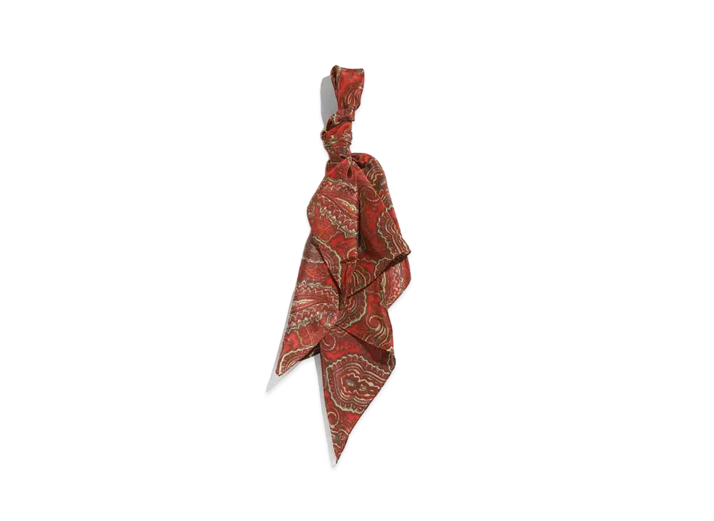 Needles SCARF - SILK FLAT CREPE / PAISLEY PT. "Red"