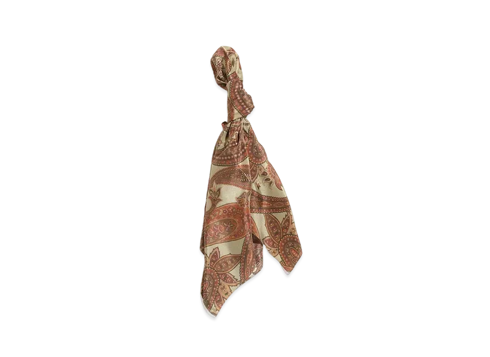 Needles SCARF - SILK FLAT CREPE / PAISLEY PT. "Khaki"