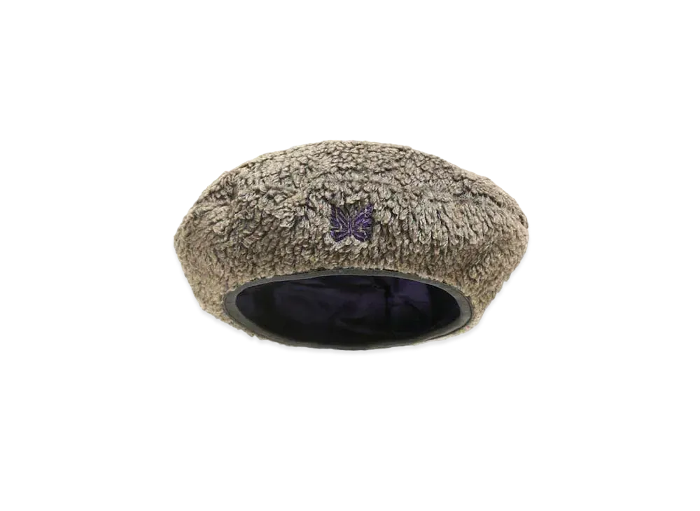 Needles BERET - FAUX BOA "Brown"