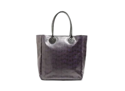 Needles LTHR. HANDLE BIG TOTE - PAPILLON PVC "Black"