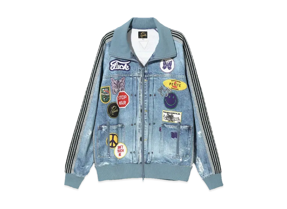 Needles x Midnight Studios Track Jacket Poly Smooth / Trompe-L’Oeil / Lame "Blue"
