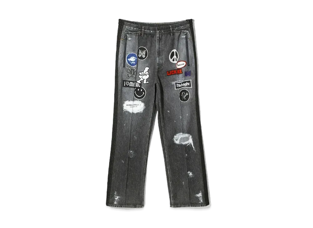 Needles x Midnight Studios Track Pant Poly Smooth / Trompe-L’Oeil / Lame "Black"