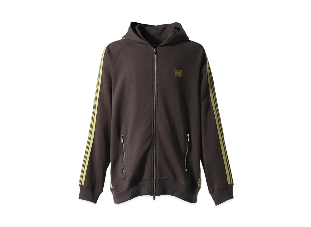 Needles x NUBIAN FW24 Zipped Track Hoody - Cotton Jersey "Brown"