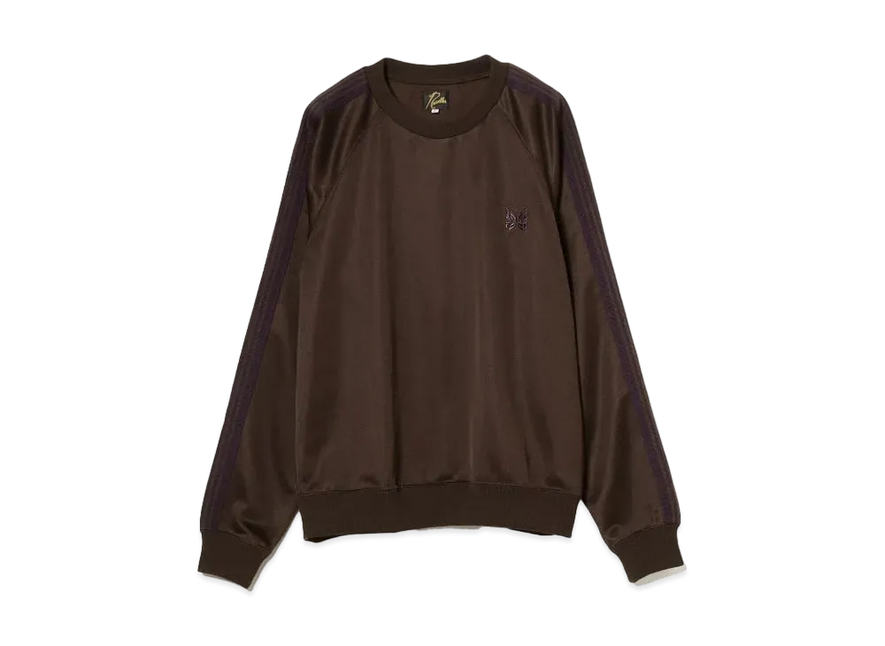 Needles Track Crew Neck Shirt - Poly Smooth "B-Dk.Brown"