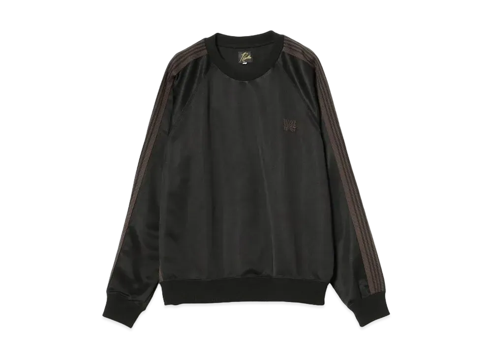 Needles Track Crew Neck Shirt - Poly Smooth "C-Black"