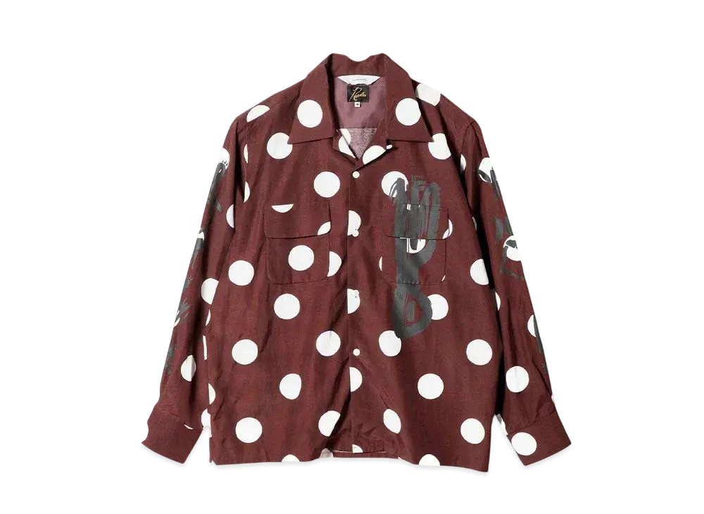 NEEDLES x Sasquatchfabrix. Classic Shirt Eastend Dragon Dot "Red"
