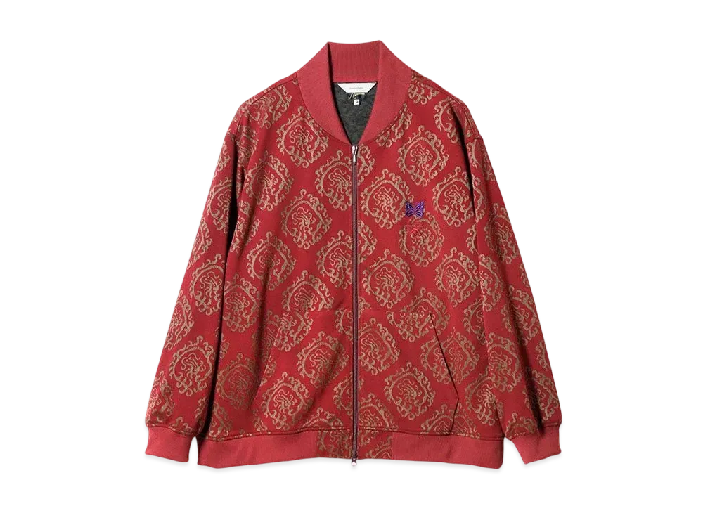 NEEDLES x Sasquatchfabrix. Zipped Sweat Jacket Curled Up Dragon "Red"