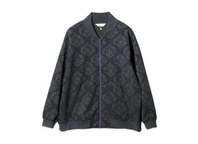 NEEDLES x Sasquatchfabrix. Zipped Sweat Jacket Curled Up Dragon "Navy"