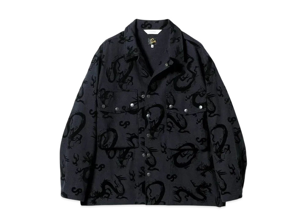 NEEDLES x Sasquatchfabrix. Field Jacket Flying Dragon "Navy"