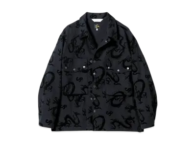 NEEDLES x Sasquatchfabrix. Field Jacket Flying Dragon "Navy"