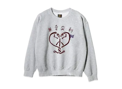 NEEDLES x Sasquatchfabrix. Crew Neck Sweat Kenaikouri "Gray"