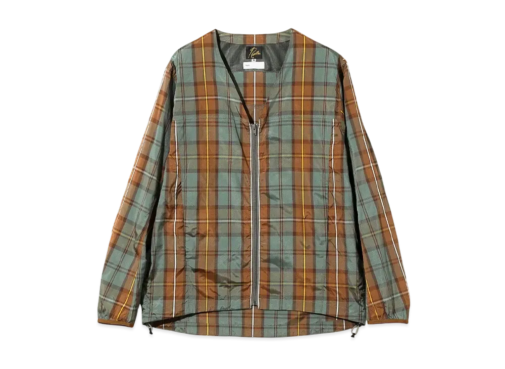 NEEDLES x ts(s) W.U. V Neck Jac - PE Tartan Plaid "Orange"