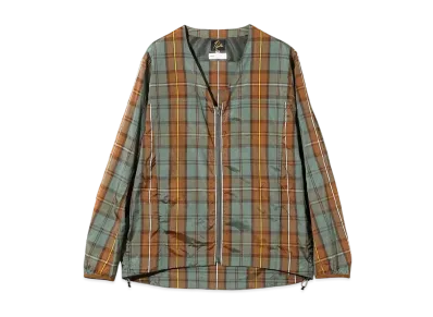 NEEDLES x ts(s) W.U. V Neck Jac - PE Tartan Plaid "Orange"