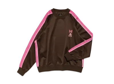 NEEDLES x TACOMA FUJI RECORDS Track Crew Neck Shirt Poly Smooth "Brown/Pink"