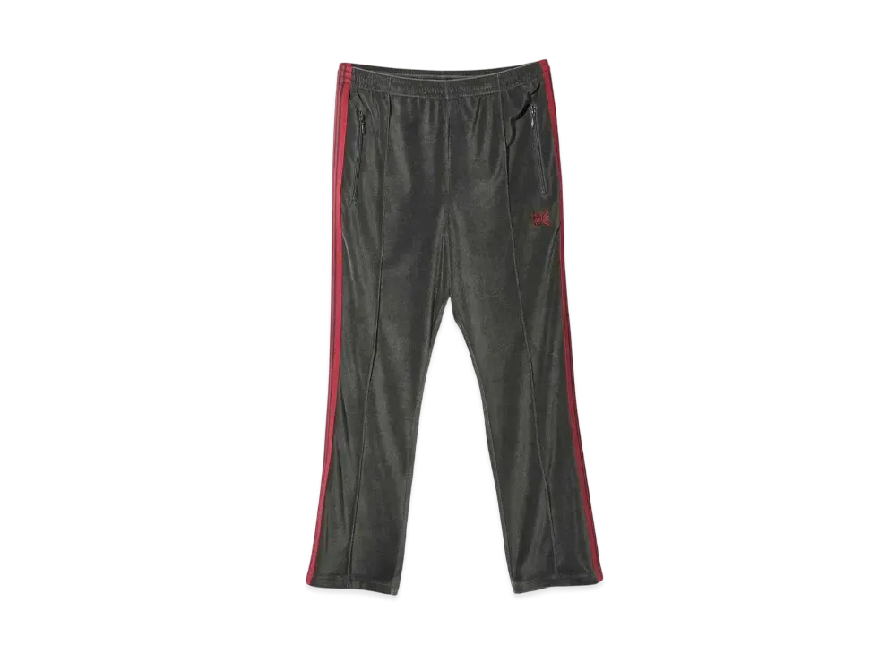 NEEDLES Narrow Track Pant - C/PE Velour "Charcoal"