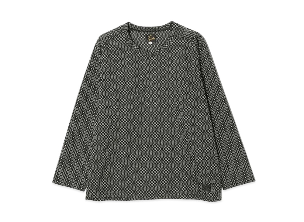 NEEDLES L/S U-Neck Tee - R/PE Russell "Gray"