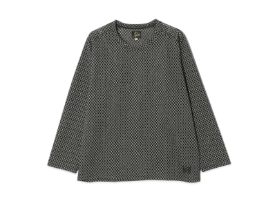 NEEDLES L/S U-Neck Tee - R/PE Russell "Gray"