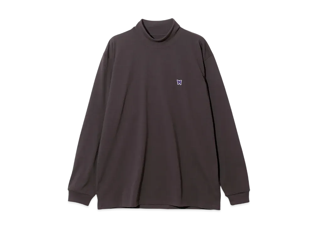 NEEDLES L/S Mock Neck Tee - Poly Jersey "Gray"