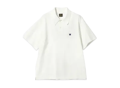 NEEDLES S/S Polo Shirt - Poly Pique "White"
