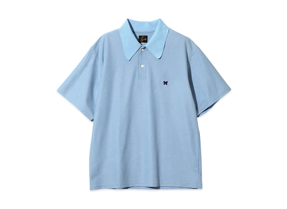 NEEDLES S/S Polo Shirt - Poly Pique "Blue"