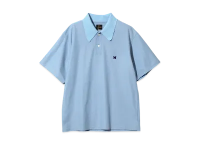 NEEDLES S/S Polo Shirt - Poly Pique "Blue"