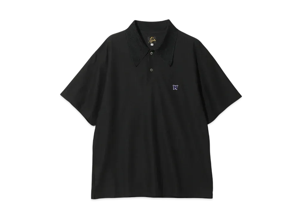 NEEDLES S/S Polo Shirt - Poly Pique "Black"