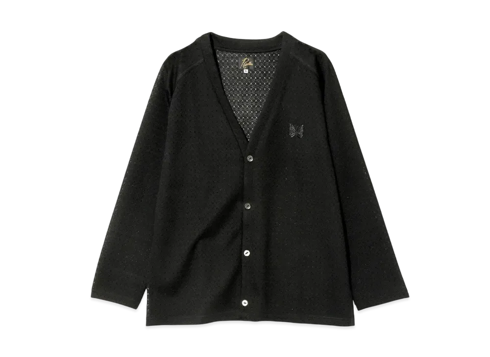 NEEDLES V-Neck Cardigan - R/PE Russell "Black"