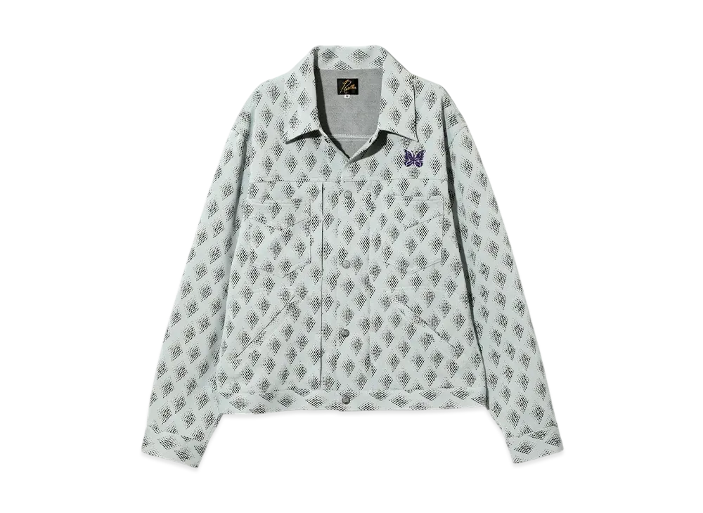 NEEDLES Penny Jean Jacket - Poly Jacquard "Blue"