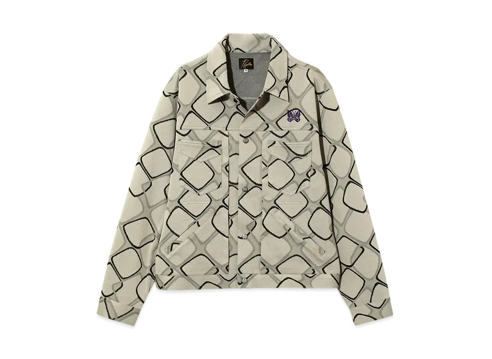 NEEDLES Penny Jean Jacket - Poly Jacquard "Beige"