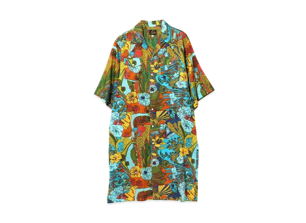 NEEDLES Western Shirt Dress - Printed Cotton Lawn / Floral "Multi"
