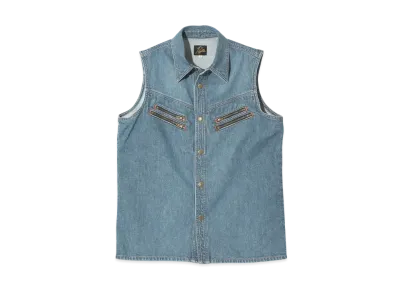 NEEDLES Sleeveless Western Shirt - 10oz Denim "Indigo"