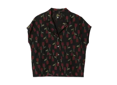 NEEDLES French Sleeve Blouse - R/W Tulip Jacquard "Black"
