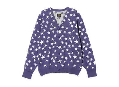 NEEDLES V Neck Cardigan - PE/Washi Knit / Star "Purple"