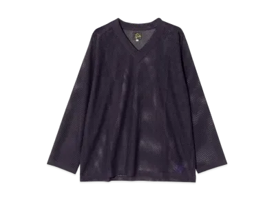 NEEDLES L/S V-Neck Tee - Raschel Lace "Purple"