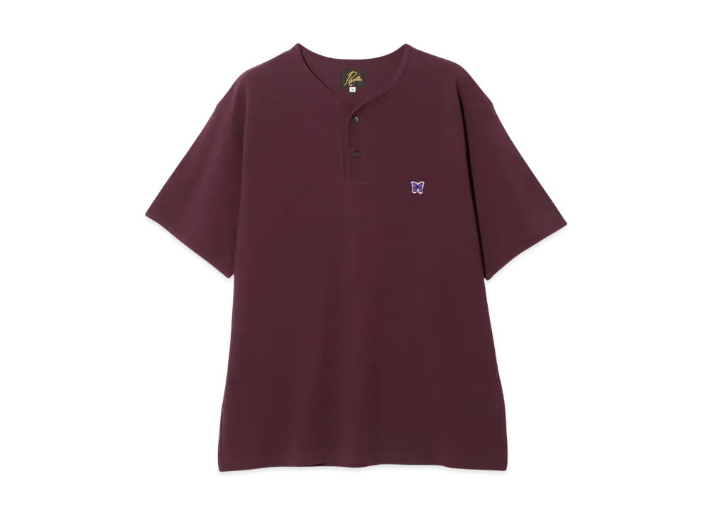 NEEDLES Henry Neck Tee - Cotton Pique "Purple"
