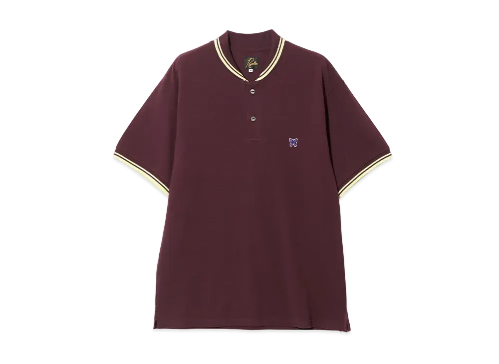 NEEDLES Shawl Collar S/S Polo - Cotton Pique "Purple"