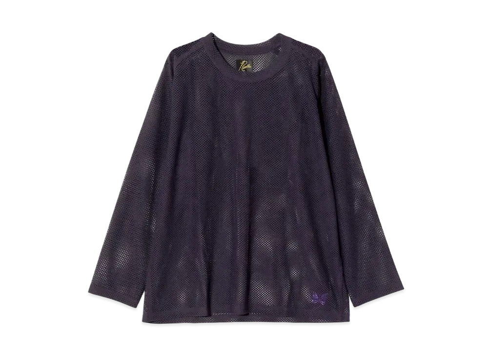 NEEDLES L/S U-Neck Tee - Raschel Lace "Purple"