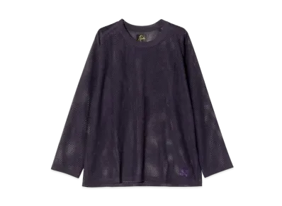 NEEDLES L/S U-Neck Tee - Raschel Lace "Purple"