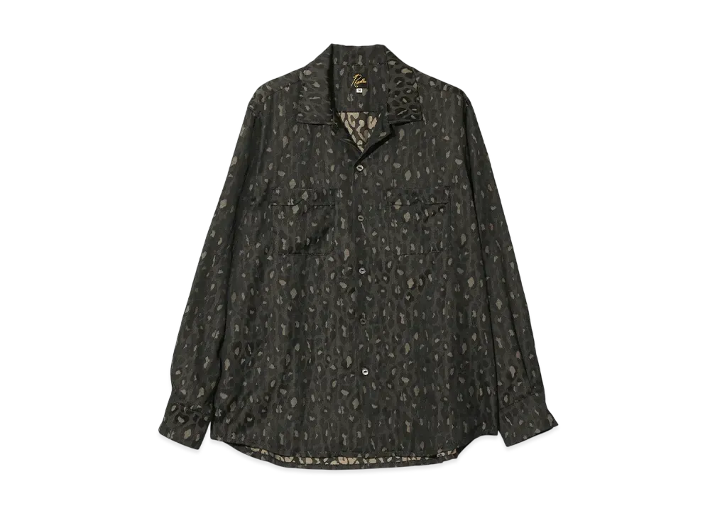 NEEDLES One-Up Shirt - PE/C Jacquard Cloth "Green"