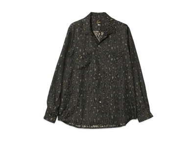 NEEDLES One-Up Shirt - PE/C Jacquard Cloth "Green"