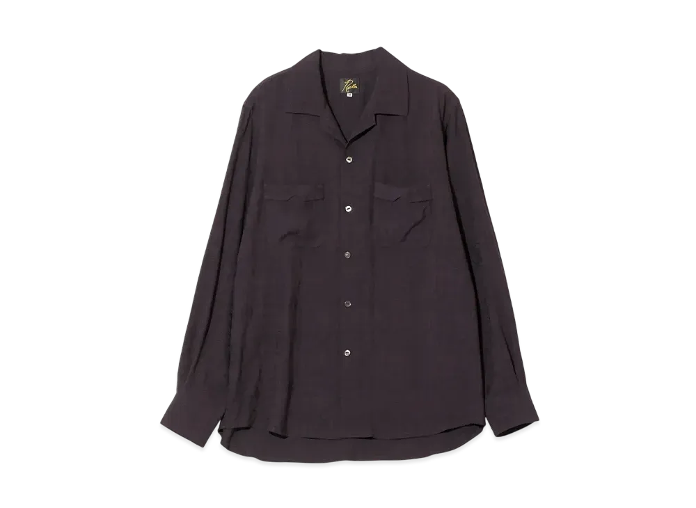NEEDLES One-Up Shirt - Rayon Fine Pattern Jacquard "Purple"