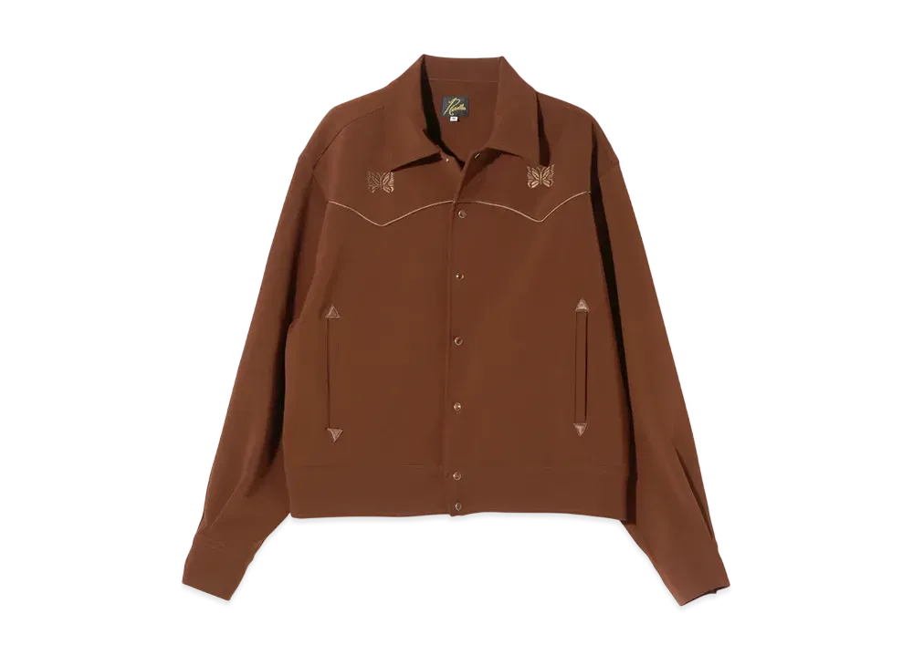 NEEDLES Piping Cowboy Jacket - Poly Double Cloth "Brown"