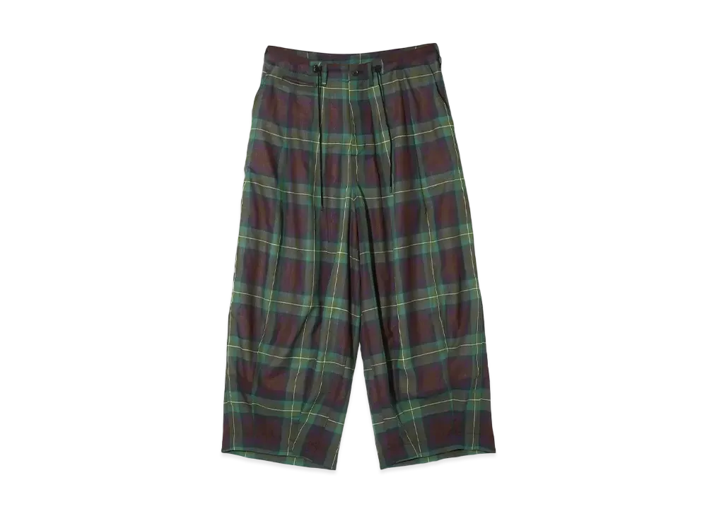 NEEDLES H.D. Pant- Military - W/N Madras Check "Green"