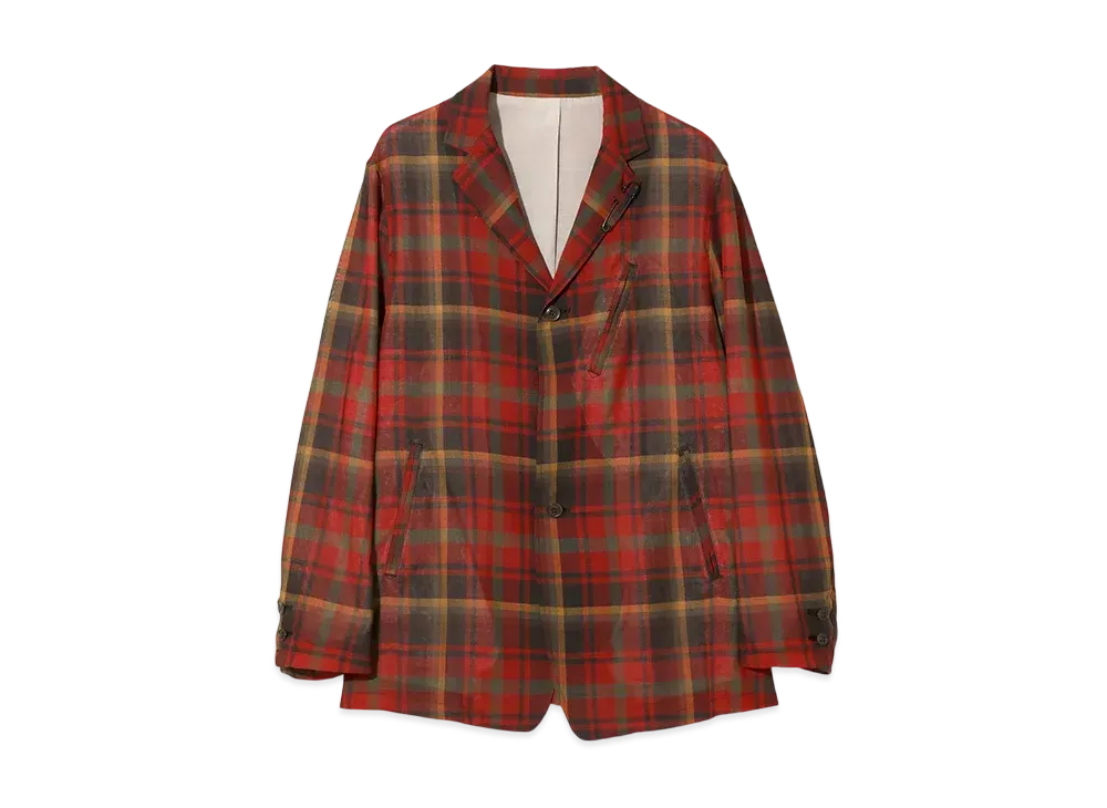 NEEDLES Pin Lapel 2B Jacket - W/N Madras Check "Red"
